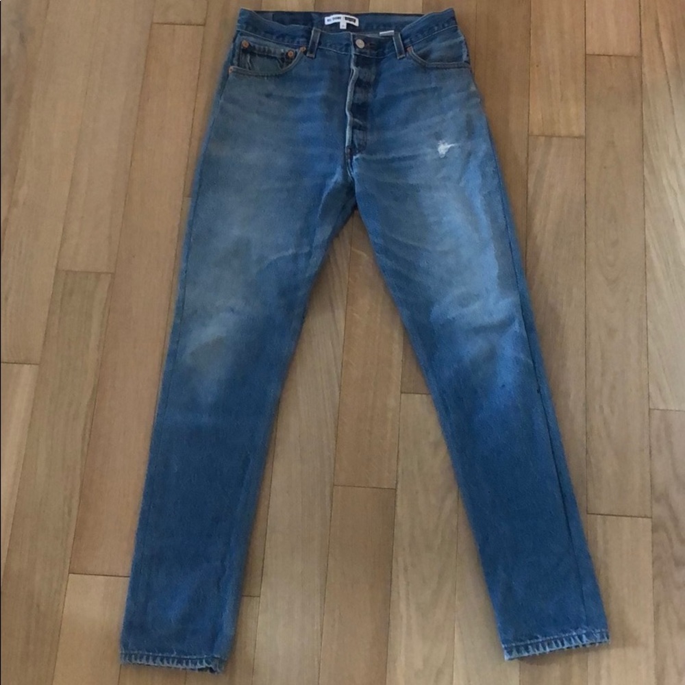 Re/Done jeans size 27 straight/slim leg